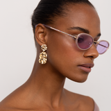 Area 1 Oval Sunglasses in Light Gold Tone