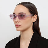 The Attico Irene Angular Sunglasses in Pink