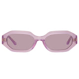 The Attico Irene Angular Sunglasses in Pink
