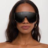 The Attico Iman Shield Sunglasses in Black