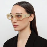 Blake Angular Sunglasses in Yellow