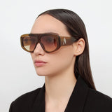 The Attico Milano Oversized Sunglasses in Olive