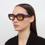 The Attico Rania Cat Eye Sunglasses in Purple