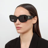 The Attico Harry Cat Eye Sunglasses in Black