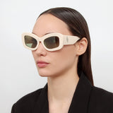 The Attico Harry Cat Eye Sunglasses in Ivory