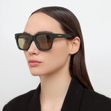 Carino D-Frame Sunglasses in Matt Green by Jacquemus