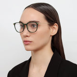 Wright Rectangular Optical Frame in Forest Green (Asian Fit)