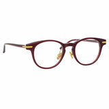 Linda Farrow Linear Bay Optical D-Frame in Burgundy