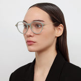 Pearce Oval Optical Frame in Steel  (Asian Fit)