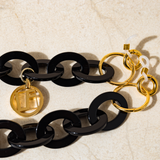 Black Oval Link Acetate Chain