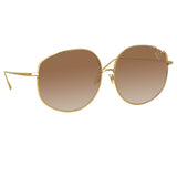 Marisa Oversized Sunglasses in Yellow Gold