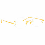 Knight Oval Optical Frame in Yellow Gold