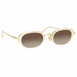 Rosie Oval Sunglasses in Cream