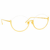 Rae Cat Eye Optical Frame in Yellow Gold