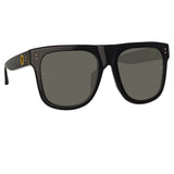 Carolina Flat Top Sunglasses in Black