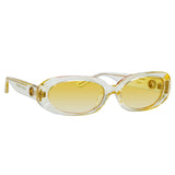 Cara Oval Sunglasses in Yellow