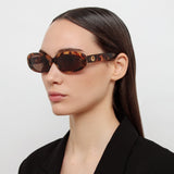 Cara Oval Sunglasses in Tortoiseshell