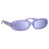 Cara Oval Sunglasses in Purple