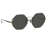 Arua Hexagon Sunglasses in Nickel