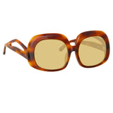 Lea Oversized Sunglasses in Horn