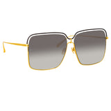 Marcia Square Sunglasses in Yellow Gold