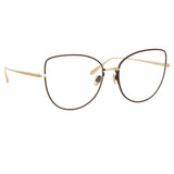 Eloise Cat Eye Optical Frame in Light Gold