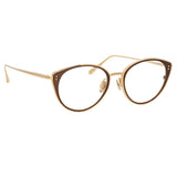 Alba Cat Eye Optical Frame in Light Gold