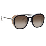 Aston Square Sunglasses in White Gold