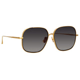 Juliana Oversized Sunglasses in Yellow Gold