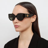 Connie Cat Eye Sunglasses in Black