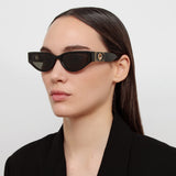 Tomie Cat Eye Sunglasses in Black