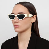 Tomie Cat Eye Sunglasses in White