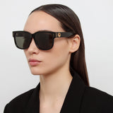 Perry D-Frame Sunglasses in Black