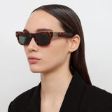 Falck Rectangular Sunglasses in Tortoiseshell