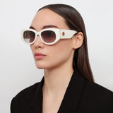 Debbie D-Frame Sunglasses in White