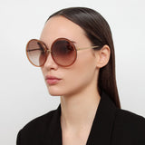 The Kew | Oversized Sunglasses in Brown Frame (C34)