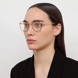 The Simon | Square Optical Frame in Yellow Gold and Tortoiseshell (C17)