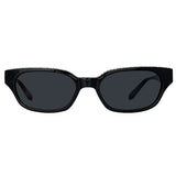 Magda Butrym Medium Cat Eye Sunglasses in Black and Crystal