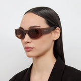 Magda Butrym D-Frame Sunglasses in Brown