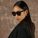 The Max | D-Frame Sunglasses in Black Frame (C4)