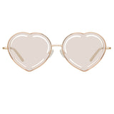 Matthew Williamson Petunia Sunglasses in Light Gold and Pink