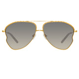 Matthew Williamson Lupin Sunglasses in Yellow Gold