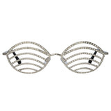 'Party Goddess' Cat Eye Frame in Silver | NUE STUDIO x LINDA FARROW