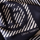 Black and White Logo Check Scarf 135cm