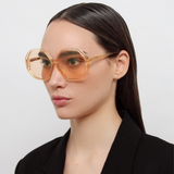 Paloma Hexagon Sunglasses in Orange