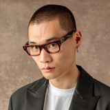 Men's Falck Rectangular Optical Frame in Tortoiseshell