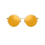 Ralph & Russo Watson Round Sunglasses in Cream