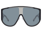Iman Shield Sunglasses in Black