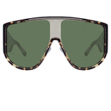 Iman Shield Sunglasses in Tortoiseshell