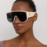 The Attico Iman Shield Sunglasses in White